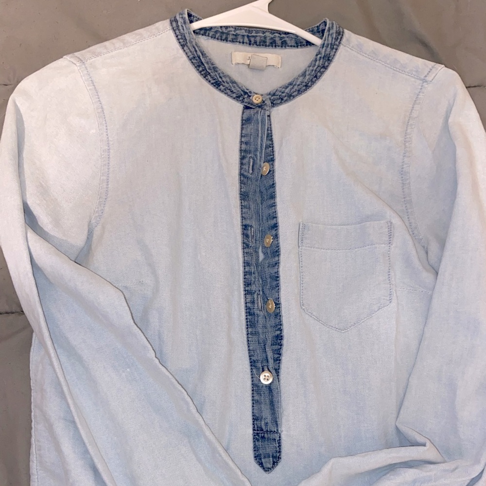 Women’s J Crew Jean Blouse. Size 0